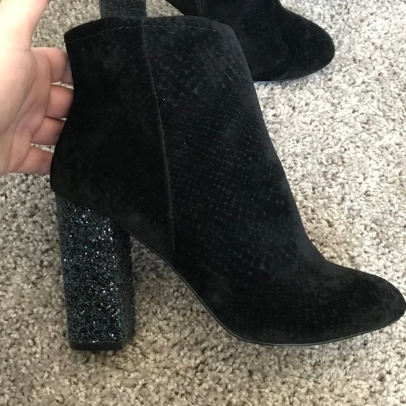 Call it Spring Velvet Glitter Booties - Picture 2 of 5